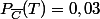 P_{\bar{C}}(T)=0,03